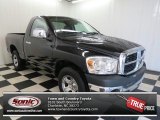 2008 Brilliant Black Crystal Pearl Dodge Ram 1500 ST Regular Cab #77762014