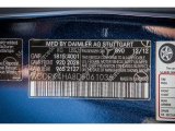 2013 SLK Color Code for Lunar Blue Metallic - Color Code: 890
