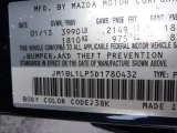 2013 MAZDA3 Color Code for Indigo Lights Mica - Color Code: 38K