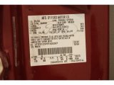 2005 F150 Color Code for Dark Toreador Red Metallic - Color Code: JL