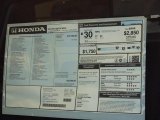 2013 Honda Fit Sport Navigation Window Sticker