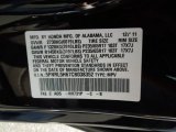 2012 Odyssey Color Code for Crystal Black Pearl - Color Code: NH731P