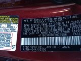 2005 Camry Color Code for Salsa Red Pearl - Color Code: 3Q3
