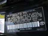 2006 Camry Color Code for Black - Color Code: 202