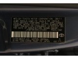2012 Yaris Color Code for Pacific Blue Metallic - Color Code: 8R3