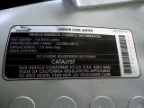 2003 Jaguar S-Type 3.0 Info Tag