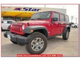 2013 Deep Cherry Red Crystal Pearl Jeep Wrangler Unlimited Rubicon 4x4 #78023383