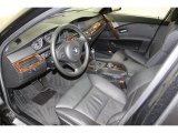 2007 BMW 5 Series 525i Sedan Black Interior