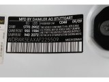 2010 SLK Color Code for designo Mystic White - Color Code: 048