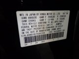2005 RL Color Code for Nighthawk Black Pearl - Color Code: B92P