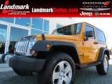 2012 Dozer Yellow Jeep Wrangler Sahara 4x4 #78076317