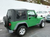 Electric Lime Green Pearl Jeep Wrangler in 2005