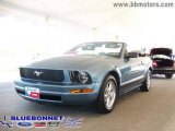 2008 Windveil Blue Metallic Ford Mustang V6 Deluxe Convertible #7801765