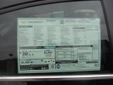 2013 Chevrolet Cruze LTZ/RS Window Sticker