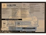 2008 Mercedes-Benz SL 550 Roadster Window Sticker