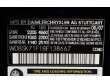2008 SL Color Code for Black - Color Code: 040