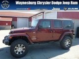2007 Red Rock Crystal Pearl Jeep Wrangler Unlimited Sahara 4x4 #78203385