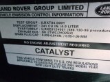 2001 Land Rover Discovery II SE Info Tag