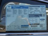 2013 Ford Fusion Energi SE Window Sticker