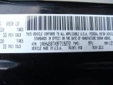 2009 Aspen Color Code for Brilliant Black Crystal Pearl - Color Code: PXR