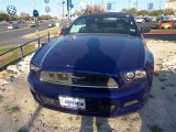 2013 Deep Impact Blue Metallic Ford Mustang V6 Convertible #78374420
