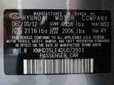 2013 Elantra Color Code for Titanium Gray Metallic - Color Code: N5S