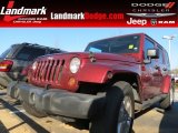 2007 Red Rock Crystal Pearl Jeep Wrangler Unlimited Sahara #78374570