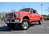 2006 Red Clearcoat Ford F250 Super Duty Lariat Crew Cab 4x4 #78461760