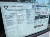 2013 Nissan Cube 1.8 SL Window Sticker