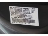 2009 Odyssey Color Code for Sterling Gray Metallic - Color Code: NH741M