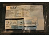 2009 Mercedes-Benz SL 63 AMG Roadster Window Sticker