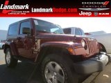 2009 Red Rock Crystal Pearl Coat Jeep Wrangler Sahara 4x4 #78584728