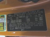 2010 Soul Color Code for Ignition Orange - Color Code: Y1