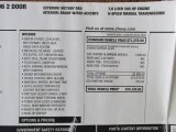 2008 Chevrolet Corvette Z06 Window Sticker