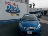 2013 Blue Candy Ford Fiesta SE Sedan #78640023