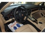 2013 Porsche Panamera V6 Black/Luxor Beige Interior