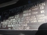 2013 Forte Koup Color Code for Aurora Black - Color Code: EB