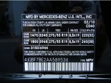 2010 GL Color Code for Black - Color Code: 040