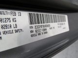 2013 Challenger Color Code for Billet Silver Metallic - Color Code: PSC