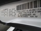 2012 Ram 2500 HD Color Code for Bright White - Color Code: PW7