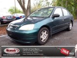 2001 Clover Green Honda Civic LX Sedan #78698018