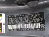 2011 Corolla Color Code for Magnetic Gray Metallic - Color Code: 1G3