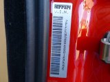 2008 Ferrari F430 Coupe F1 Info Tag