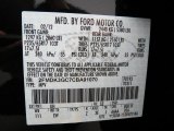 2012 Edge Color Code for Tuxedo Black Metallic - Color Code: UH