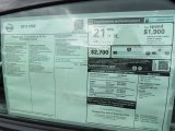 2013 Nissan 370Z Sport Coupe Window Sticker