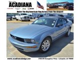 2007 Windveil Blue Metallic Ford Mustang V6 Deluxe Convertible #78939752