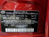 2013 Sonata Color Code for Sparkling Ruby - Color Code: T4