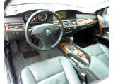 2007 BMW 5 Series 525i Sedan Black Interior