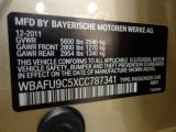 2012 5 Series Color Code for Milano Beige Metallic - Color Code: A84