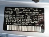 2013 Tucson Color Code for Aurora Blue - Color Code: THE